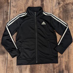 Adidas boys black & white track jacket, size Medium (10-12)